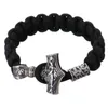 New Fashion Thor's Hammer Charm Bracelet Braided Camouflage Paracord Viking Bracelets