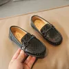 Jungen und Mädchen britische Winderbsen Schuhe kleine Leder lässige Single-Schuhe Kinderschuhe 26-35