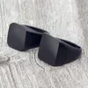 Fashion Simple Style Black Square Ring Classic Wedding Engagement Jewelry 220719