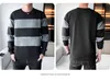 Polaire Hoodies Hommes Japon Corée Style De Mode Patchwork Stripe Sweats À Capuche Homme Lâche Vestes dent Casual Tops Pull L220730