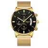 WatchSC - 43 мм красочные кварцевые кожаные часы из нержавеющей стали Puhuo009