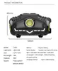 Smart sensing Super Bright LED Fishing Headlamp With XPG+COB lamp beads Rechargeable headlight Comes with fluorescent headband