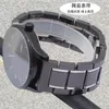 Assista Bands Band Ceramic Band para Huawei GT 2 pulseira de cinta Smart 18mm 20mm 22mm 22mm Sanflear Luxury Black Hele22