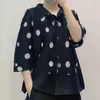 Damenjacken Miyake Fold Frühjahr/Sommer 2022 Mode Polka Dot Bedruckte Langarm-Strickjacke Top All-Match-Kurzjacke T-ShirtDamen