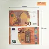 Forniture per feste Film Banconote in denaro 10 20 50 100 200 500 Dollari Euro Realistici Bar giocattolo Puntelli Copia valuta Finte billette 100 Pz/paccoF0LK