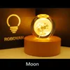 Night Lights USB Plug-in 3D Carving Starry Sky Moon Light LED Solid Wood Crystal Ball Living Room Bedroom Decoration Ornaments