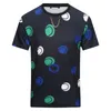 Summer Mens Fashion T Shirt Casual POLO Shirt Ice Silk Short Sleeve Geometric Pattern Print Classic Designer Youth Trend Top