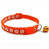 1.0 Collari di impronte Piet Collar patch Dog Cat singolo con campana facile da trovare lunghezza dei guinzagli regolabile 19-32cm233o295e271b