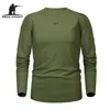 Mege Brand Tactical Military Clothing MensシャツドロップソリッドクールマックスクイックドライリングロングスリーブアーミーカジュアルマレスTシャツ220813