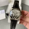 Armbanduhr Designer Pam Watch 925 Sterling Silber Gehäuse Löwen Leopardenstil Mechanische Uhren Saphirkristallglasgürtel mit Kiste