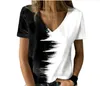Ny kvinnors t-shirt Luxur broderi tshirt mode personliga män och kvinnor design t-shirts kvinnliga tshirts högkvalitativ svartvitt