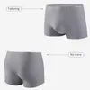 Underpants 4Pcs/Set LANGSHA Mens Underwear Silk Convex Boxer Men Solid Seamless Nylon Shorts Pants Ice Feel Boxers Homme Male UnderpantsUnde