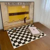 Checkerboard badrum fotmatta förtjockas icke-halkbad matta absorberande dörr mjuk ingång doormat matta heminredning golv s 220504