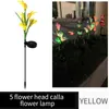 Multicolor Solar Flowers IP Waterproof Stake Lights Path Light Head Landscape Light Garden Color Change J220531