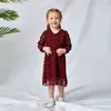 Nowe letnie rodzinne ubrania Chiffondress Soild Color Polka Dot mama i córka pasujące do ubrań