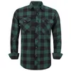 Heren Plaid Flanel Shirt Lente Herfst Mannelijke Geweldige Fit Casual Lange mouwen Shirts voor (USA Size S M L XL 2XL) 220322