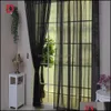 Rideaux Rideaux Home Deco El Supplies Garden Gajjar Pure Tle Door Window Drape Panel Sheer Scarf Valances Micro-Transparent Light-Weight Ga