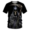 Skull Drinking t-shirt beer man Men's T-shirt Casual Tshirts Men's Tee Tops High Quality Brand T-shirt alt clothes Cool stuff 220408