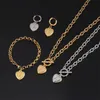 Link Chain Stainless Steel Bracelet Love Heart Bracelets Initial Charm Gold 26 Letters Alphabet For Women JewelryLink Lars22