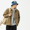 Jaquetas masculinas de outono roupas de alta qualidade Japonês Ins High Street Jaqueta masculina de algodão com lapela solta Y2k Retro Cargo JacketM