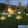 Garden Decorations Patio Lawn Home LL NEW SOLAR Fireworks Lights 120 LED String Lamp Waterproof DHGC6