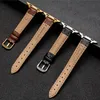 Leather Watch Band Strap For Apple Watch 41mm 40mm 38mm 44mm 42mm 45mm Women Wristband Bracelet Belt Iwatch Series 7 6 5 4 3 Se Watchbands Smart Accessories
