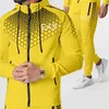 Abbigliamento sportivo Autunno Inverno Set maglione da uomo Tute Maglione Pantaloni sportivi con cappuccio di marca