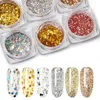 Paillettes pour ongles, flocons d'aluminium, feuilles d'or, Art, paillettes brillantes, pour décoration, accessoires de Design, Prud22