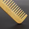 Сублимационные губки натуральный бамбуковый гребень для волос Широкий зуб Оптовая торговля антистатическими волосками головы волос уход за волосами здоровые бамбуки расчески для женщин мужчины