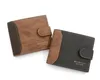 3pcs Wallets Men PU Letter Hot Stamping Three Foldable Cross Hasp Credit Card Holder Mix Color