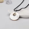 Pendant Necklaces Round Natural Abalone Shell Pendants Zealand Seashell Mother Of Pearl Sea Oyster Splice Colorful JewelryPendant