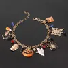 Andere armbanden Halloween armband skeletkop Gotische punk charme pompoen spinarmband p 220826