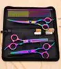 Cool coloré Hair Cutting Cipeaux Clippers dentes Plat Coute Tools Beauty Tools Set Kit Dogs Grooming Hair Cutting Ciseaux Set9876227