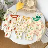 Baby Clothing Set Children Home Suit Spring Baby Girls' Thermal Pajamas Set Boys Girls Two Piece Clothes Top+pant 220425