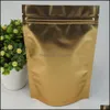 Pakowanie torby biurowe Business Industrial 14x20 cm Doypack Gold Excossed Bag 50pcs/działka stojak na aluminiowy zamek błyskawiczny z Matt