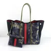 Camo Neoprene Saco de Viagem Conjunto com Caso de Moeda Correspondente 15 Pcs Lot USA Armazém Local Grande Capacidade Ao Ar Livre Duffel Bags Multi Color Buraco Tote Domil106-1862