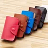 Card Holders 1pc Leather Holder Men And Women Portable Wallet Business ID Po Bank Korea Purse Storage BagCard