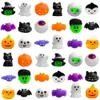 UPS New Mini Squishy Toys Mochi Squishies Halloween Kawaii Animal Pattern Stress Relief Squeeze Toy For Kids Birthday Gifts