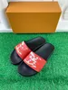 Designer-Sandalen, Hausschuhe, Sommer-Herren-Damen-Schuhe, geformte, mehrfarbige Slides, geformtes Fußbett in Schwarz, Ton-in-Ton-Gummisohle mit geprägtem Logo 0625