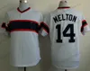 Herren 14 Bill Melton Baseball-Trikots, Jahrgang 1972, genähtes Jersey, grau-blau-schwarze Hemden