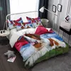 Beddengoed sets 3D set Zwitserland San Bernard Print Dekbed overleven Levensachtige beddenkoffers met kussensloopbed Home Textilesbedding