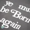 2022 Winter Grau CPFM Ye Must Be Born Again Foam Print Kapuzen-Fleece-Hoodie-Sweatshirt W220812