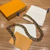 Luksusowy projektant Monogram łańcuchy Naszyjniki Modna Tytanium Steel Hip Hop Naszyjnik dla miłośników mężczyzn Kobieta La13425468509
