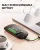 Mouse wireless ricaricabile Mouse da gioco silenzioso ultrasottile per computer iPad PC portatile