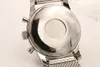 Venda Top Top Hot Chronograph Men's Watch Silver Staimless Belt Silver Skeleton Dial preto de volta e relógios de tendência de ponteiro branco