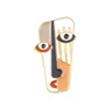 핀, 브로치 추상 얼굴 에나멜 핀 현대 기하학적 초상화 아트 금속 동물 배지 선물 남성 여성 액세서리
