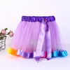 Babykläder sommarbarn tutu kjol flickor regnbåge kjol dans kjolar barn prinsessan kjolzc1160