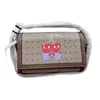 Fashion Illustration Shoulder Clutch Bag Women Crossbody Bags Letter Printing Canvas Handbags Purse Flap Cell Phone Pocket Leather Strap Wallets