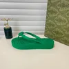 2022 Fashion Slippers Beach Shoes Flip Flops Thick bottom womens green yellow orange navy bule white pink brown summer sport sneaker 35-38-39-42