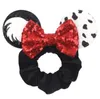 Mouse Ear Girl's Velvet Scrunchies Fashion Donne Capel Bands Accessori per capelli fatti a mano Capovolta